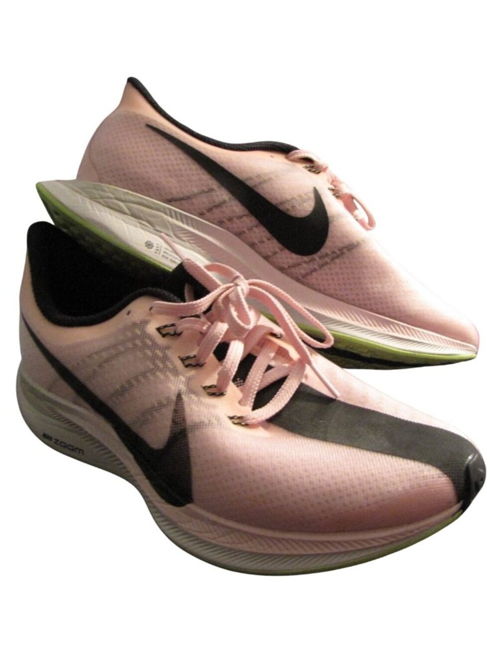 Nike 9.5 Light Pink Black Zoom Running Shoes